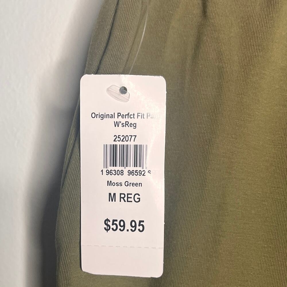 L.L. Bean Pants Women's M Perfect Fit Vintage Moss Green Tapered Leg 252077 - Picture 4 of 5